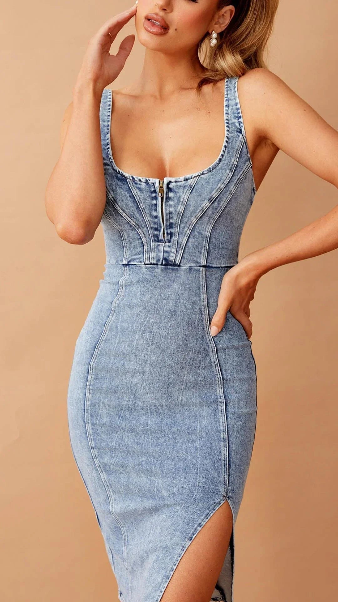 Azura™ - Denim kjole (65% rabat)